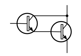 Basic Darlington pair schematic