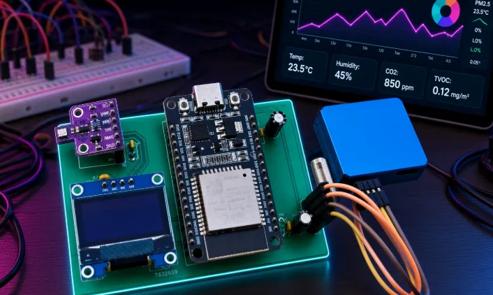ESP32 Air Monitor PCB: Reliable Custom Board for Clean Sensor Data