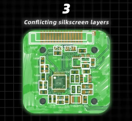 Conflicting or Overlapping Silkscreen Layers