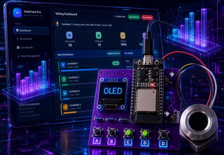 ESP32 Fingerprint Voting Machine Video: Custom 2-Layer PCB Delivers Reliable Biometrics