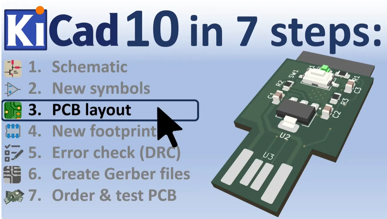 Learn KiCad 10 in 7 Steps Video: ESP32 PCB Design | AIVON