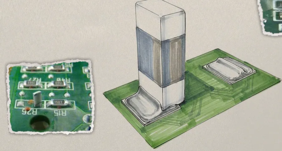 tombstoning chip resistor standing upright on one pad after reflow soldering on SMT PCB