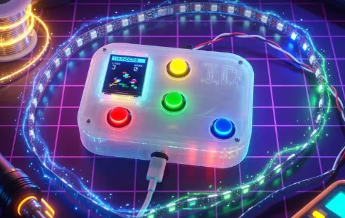 ESP32 1D LED Game Console: From Breadboard to Reliable Handheld