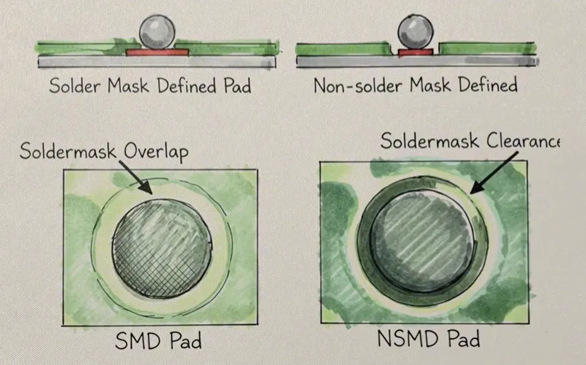 SMD Pad vs NSMD Pad